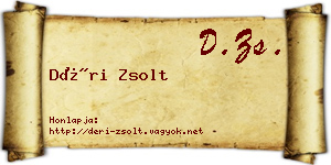 Déri Zsolt névjegykártya