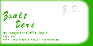 zsolt deri business card