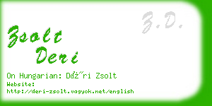 zsolt deri business card